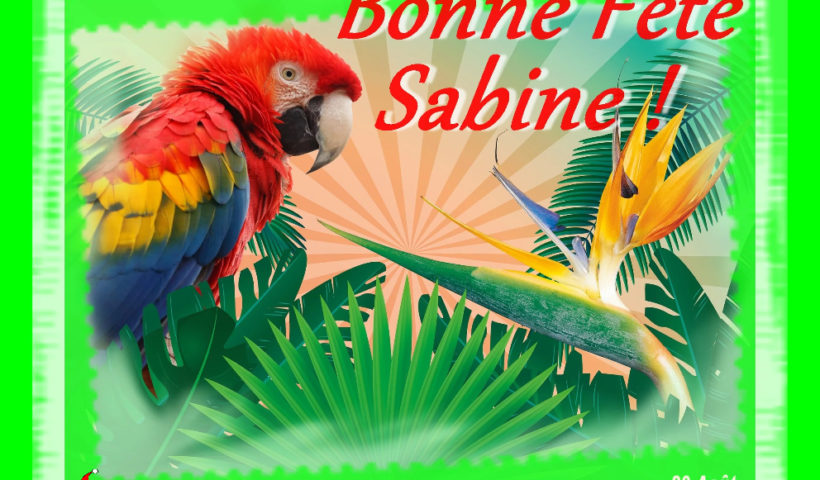 Bonne Fête Sabine !