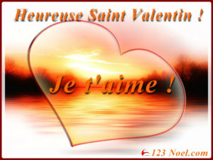 Heureuse Saint Valentin ! Je t'aime !