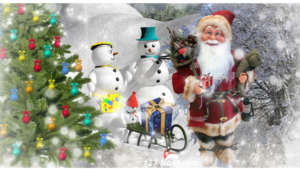 Bonshommes de neige et Père Noël